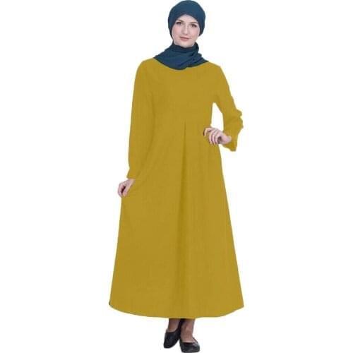 Dubai Women Muslim Maxi Dress Abaya Kaftan Jilbab Vintage Islamic Cocktail Prayer Robe Gown Ramadan Turkey Clothing New