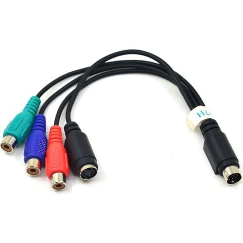 0.2M 7Pin S-Video to Female RGB/ 3 RCA and 4 pin S-Video Female Component Adaoter Cable 20cm for PC DVD HDTV