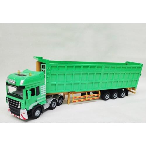 1:50 Alloy Engineering Container Truck Model Semi-Trailer Dump Truck Metal Cargo Logistics Vehicle Kids Gift