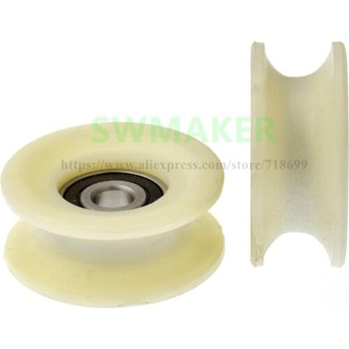10pcs 10*56*23cm 6000zz bearing, nylon roller, U grooved groove wheel, injection machine safety door, 16mm track wheel