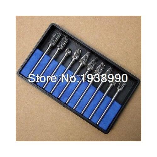 10 piece carbide cutters HM cutters Bit Bits Burr Attachment shaft 3mm