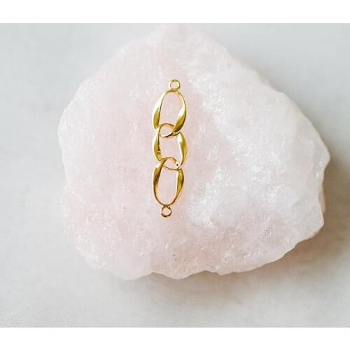 10pcs Gold Plated Brass Bracelet Connector, Link Chain Connector, Bracelet Bar Connector For Jewelry Making Accessories (GB-207)