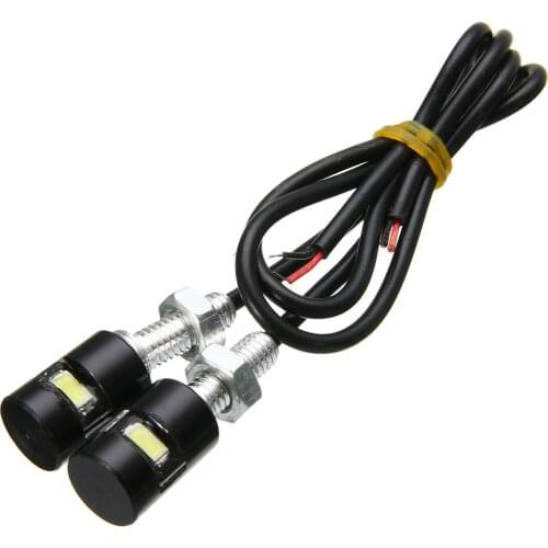 2Pcs Car Motorcycle Number License Plate Lights 12V LED 5630 SMD Auto Tail Front Screw Bolt Bulbs Lamps Light Source
