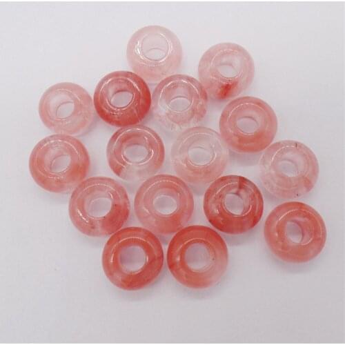 20Pcs 14x8mm Hand-Carved Red Cherry Quartz Large Hole Beads For DIY Jewelry Making Necklace Accessories