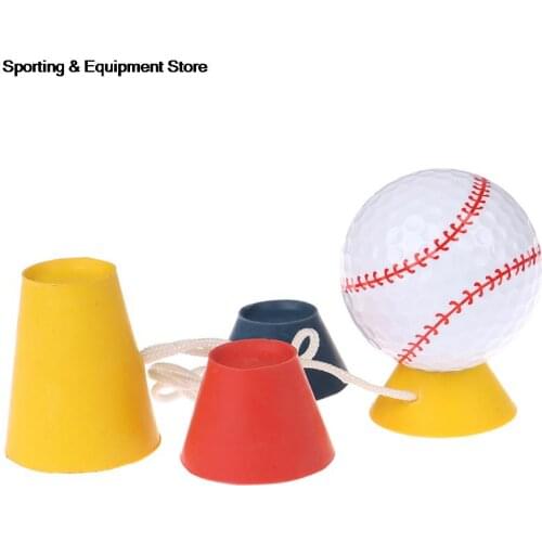 4 In 1 Different Heights Golf Tees Golf Winter Rubber Tee Sports Rope Golf Ball Holder Drop Ship Golf Accessory