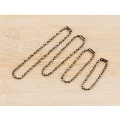 500pcs 12cm Bronze Bead Chain Tag chain Pendant Chain Bead