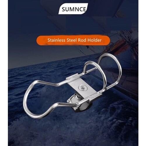 FISHING ACCESSORIES BOAT STAINLESS STEEL ROD HOLDER ADJUSTABLE SINGLE RAIL MOUNT