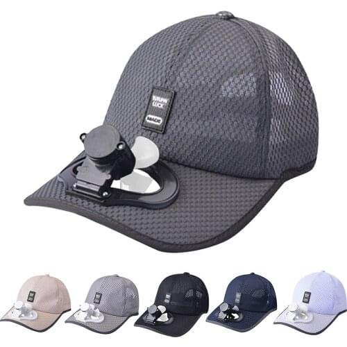 Summer Fan Cooling Baseball Cap Hat USB Charging Breathable Shade Sunscreen Hat Required Fishing Camping Traveling Sport Outdoor
