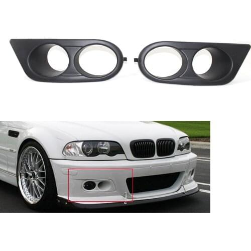 Black Car FOG LIGHT COVER Grille fit for BMW E46 M3 01-06 51112695255 51112695256