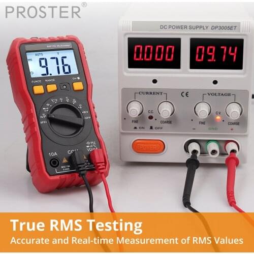 PROSTER Digital Multimeter 2000 Count TRMS NCV ACVHz AC DC Current Voltage Capacitance Hz Temperature Diode Continuity Test Tool