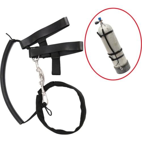 Scuba Tank Cylinder Stage Bottle Rigging Sidemount Strap with Clamp and stainless steel Clips