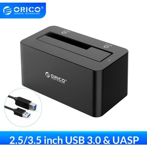 ORICO 2.5/3.5 inch USB3.0 to SATA HDD Docking Station Hard Disk Box 8TB with 12V2A Power Adapter Hard Drive Case Enclosure