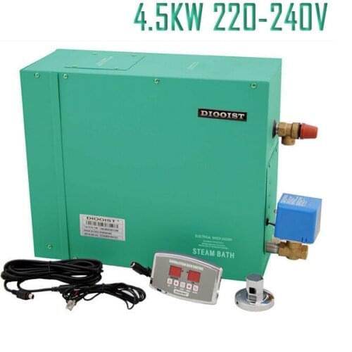 Free shipping 4.5KW 220-240V Steam Bath Generator For HOME SPA Germany type Electrical auto. drain With ST-135A controller