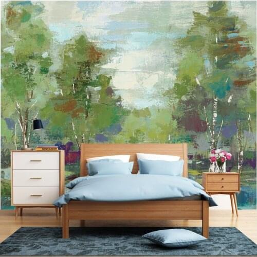 Tuya Art discount green fir trees poster wall art vintage home decor accessories for living room office free shipping