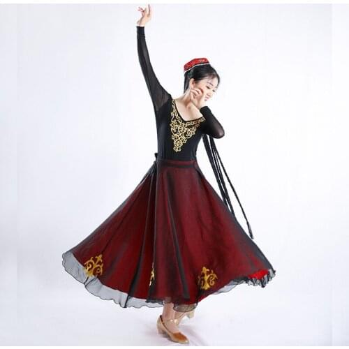 Flamenco Spanish Dress 360 Women Dance Dresses Standard Ballroom Dancing Clothes National Gypsy Costume Performance Wear 2021
