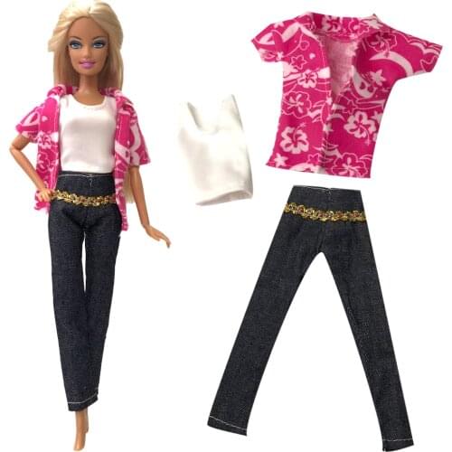 NK Doll Dress Fashion Skirt Modern Outfit Daily Casual Wear Clothes For Barbie Doll Accessories Gift Baby Toys 081C 2X