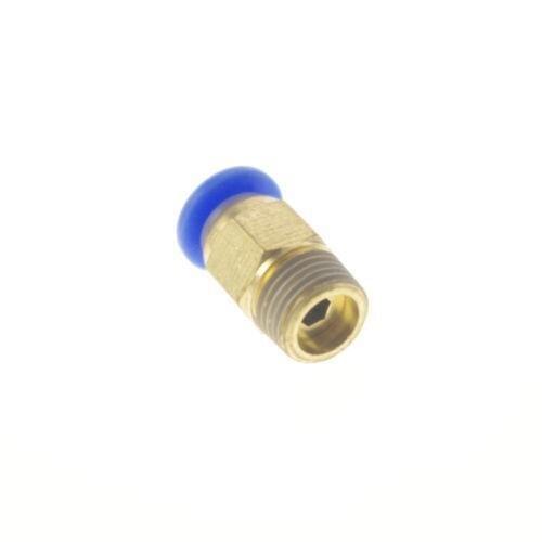 X5 One Touch Push In Brass Tube Straight Union Connector Male 1/8"BSPT to 4mm