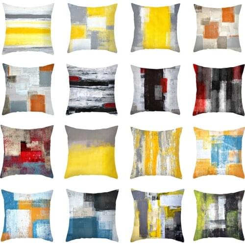 Cushion Cover Abstract Geometric Pillowcases Sofa White Throw Pillows Covers Decorative for Bedroom Modern Home Decor 45*45cm/pc