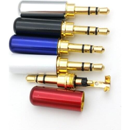New 100pcs 3.5mm Stereo 3 Pole Male Repair Earphones Jackcircular Connector 3 5mm Jack Dupont Connector