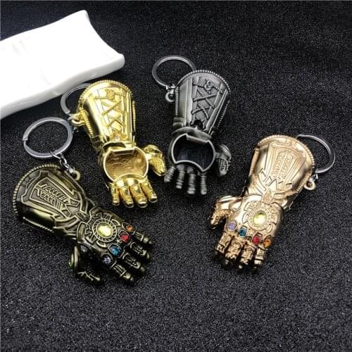 New Thanos Unlimited Gloves Bottle Opener Keychain Creative and Practical Car Keychain Keychain Accessories