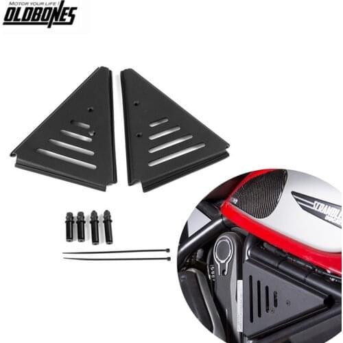 New Motorcycle Airbox Triangle Cover Frame side protection Black Motorcycle Accessories For Ducati Scrambler