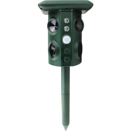 Solar Powered Animal Repeller Waterproof PIR Sensor Outdoor Garden Anti Cat Dog USB Ultrasonics Solar Alarm Drive everywhere