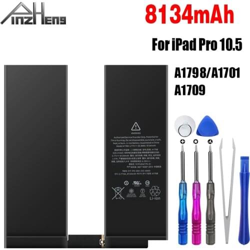 PINZHENG 8134mAh Tablet Battery For iPad Pro 10.5 A1798 A1701 A1709 Replacement Bateria For iPad Pro 10.5 Battery With Tool