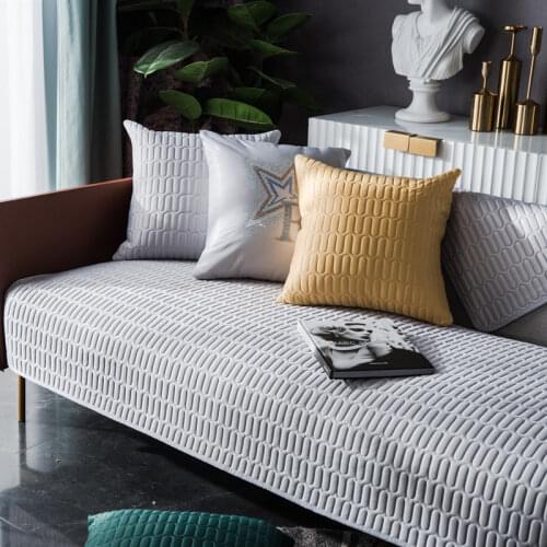 Natural Latex Sofa Towel Breathable Solid Color Summer Cooling Sofa Cover Thickened Non-slip Sofa Cover For Living Room