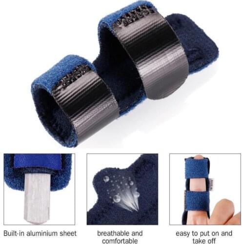 Adjustable Pain Relief Aluminium Finger Splint Finger Sprain Fracture Joint Immobilization Finger Dislocation Corrector
