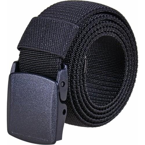 Ta-weo Men Casual Wild Canvas Belts, High Quality Strentch Belt, 1.5'' Wide Plastic Press Buckle Elastic Belt