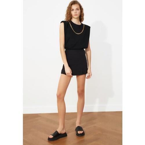 Black Skirt Look Shorts Bermuda 2021 New Season Spring Summer Elegant Fashion Style High Waist Mini Casual Female Shorts