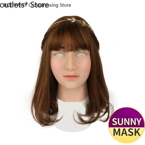Silicone Mask Transgender Realistic Skin Crossdresser Silicone Shemale Latex Sexy Cosplay for Male Real Halloween Party Supplies