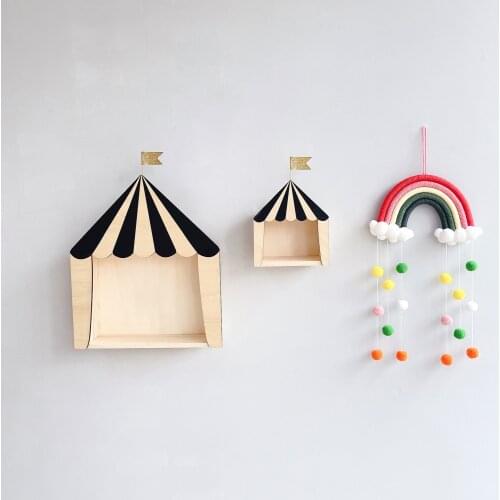 Nordic Nursery Kids Room Decoration Wooden Big House Scandinavian Children Gilrs Room Decor Nordic Bedroom Play Room Decor