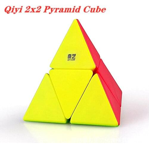 Qiyi 2x2x2 Pyramid Speed Magic Cube Puzzle Toys For Children Speed Pyramid Cube Pyramid 2x2 Puzzle shaped Pyramid cubo