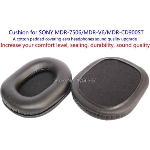 High quality Protein fur earcap upgrade replacement for Sony MDR-7506 MDR-V6 MDR-CD900ST Headset ( Improve the sound quality)