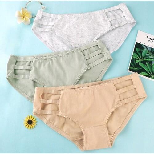 Japanese cotton underwear sweet girl cute briefs sexy thin breathable briefs high bounce comfortable for students