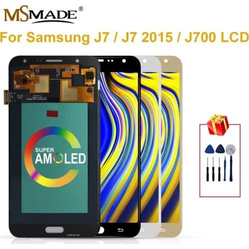 Super AMOLED LCD For SAMSUNG Galaxy J7 2015 J700 J700H Display Touch Screen For SAMSUNG J7 2015 J700 J700F J700M J700H LCD