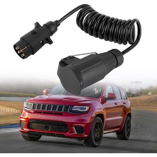 1pc 2M 200cm 7 Pin Car Towing Trailer Light Board Extension Cable Lead Truck Plug Socket Wire Part Couplings Circuit Plug Socket