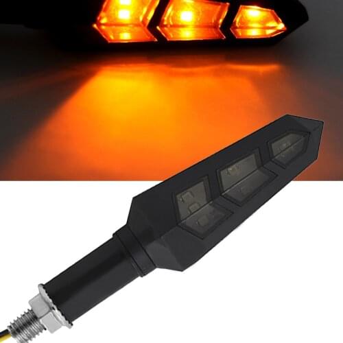 12V Universal Motorcycle Bike 6 LED Turn Signal Blinker Light Indicators Amber 1Pcs