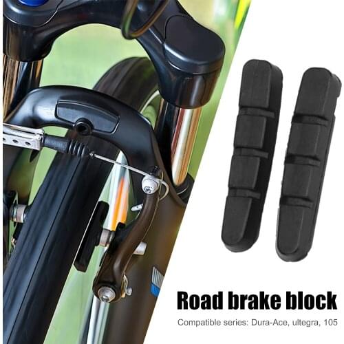2 Pair Shoe Holder Cycle Brake Hoof Part Road Bike Brake Pads Shoes Rubber V Brake Blocks for DURA ACE ULTEGRA 105