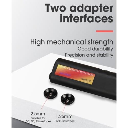 200x Fiber Optical Inspection Microscope LED Illumination Anti Slip Rubber AUA-200X