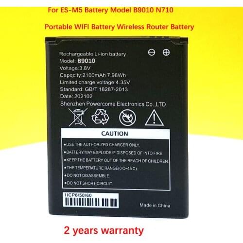 2100mAh B9010 N710 Battery For ES-M5 4G LTE MIFI Router High Quality