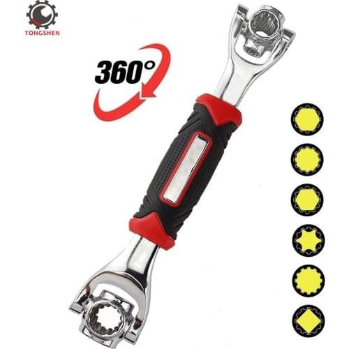 48 Tools In One Socket Multifunction Pass-through Torque Socket Wrench Spanner Works with Spline Bolts 12 Point Torx Any Size