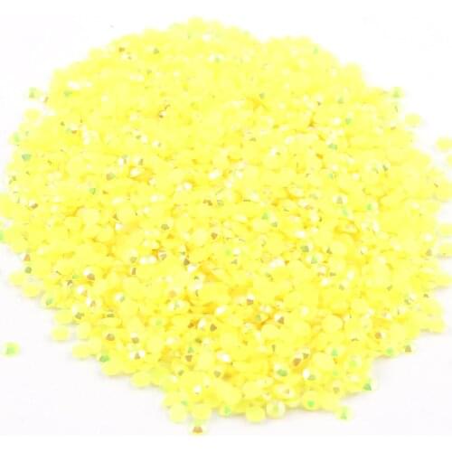 Citrine AB 2mm,3mm,4mm Nail Art Resin Jelly Rhinestone Flatback For DIY Nail Art Accessories/Phone Decor