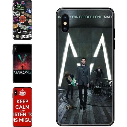 For Xiaomi Mi Max Mix 2 3 2S 5X 6X CC9 CC9E Pro Note 10 Lite Pro Ultra Maroon 5 Personalised Black Soft Personalized Pattern