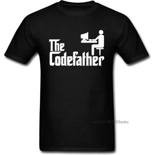 The Codefather T-shirts Funny Programmer T Shirt For Men 100% Cotton Father Day Tshirt Funny Ajax Streetwear Geek Tops Tees 3XL