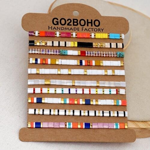 Go2boho Miyuki Bracelet Femme Real Tila Bracelets For Women Jewelry Gift 2021 Bohemian Armband Glass Bead Jewellery Wholesale