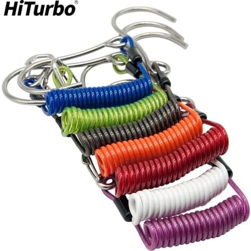 Hiturbo deep submergence special flow hook Stainless Steel hook spring rope anti-corrosion Stretch hook
