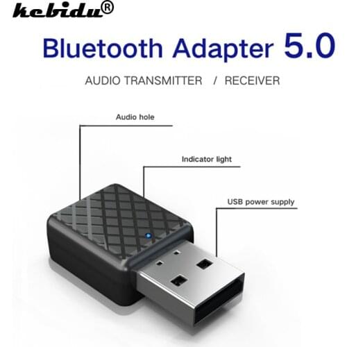 Kebidu USB Wireless Bluetooth Receiver Transmitter Adapter 3.5mm Jack For Car Music Audio Aux For Headphone Receiver Handsfree