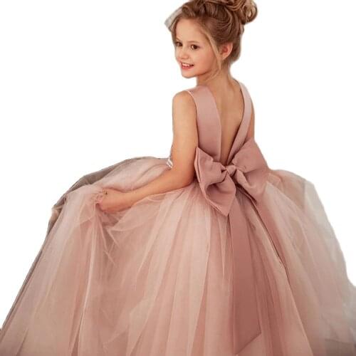 Lace Flower Girl Dresses White Tulle Appliques Celebrity Dress Aline Girl Communion Dresses платья знаменитостей New Year